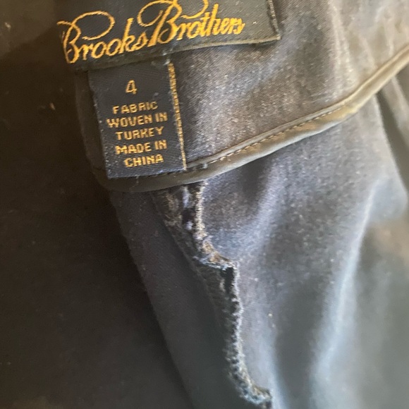 Brooks Brothers Side Zip Cotton Pant- Navy Size 4 - Used - Picture 4 of 4